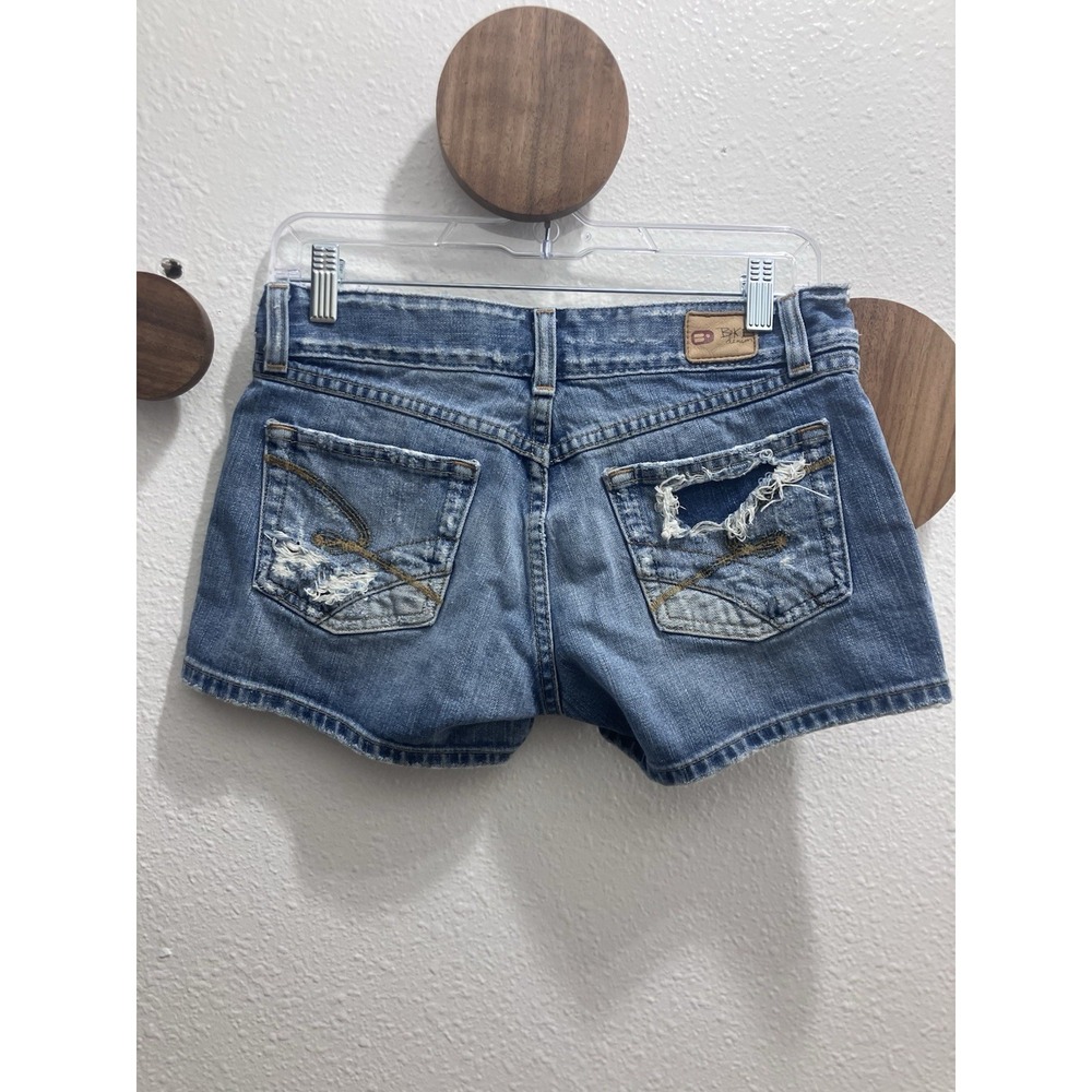 BKE Denim Cut Off Shorts 27/6 Blue Cotton Low Rise 2.5 in Inseam 5-Pocket - Picture 5 of 10